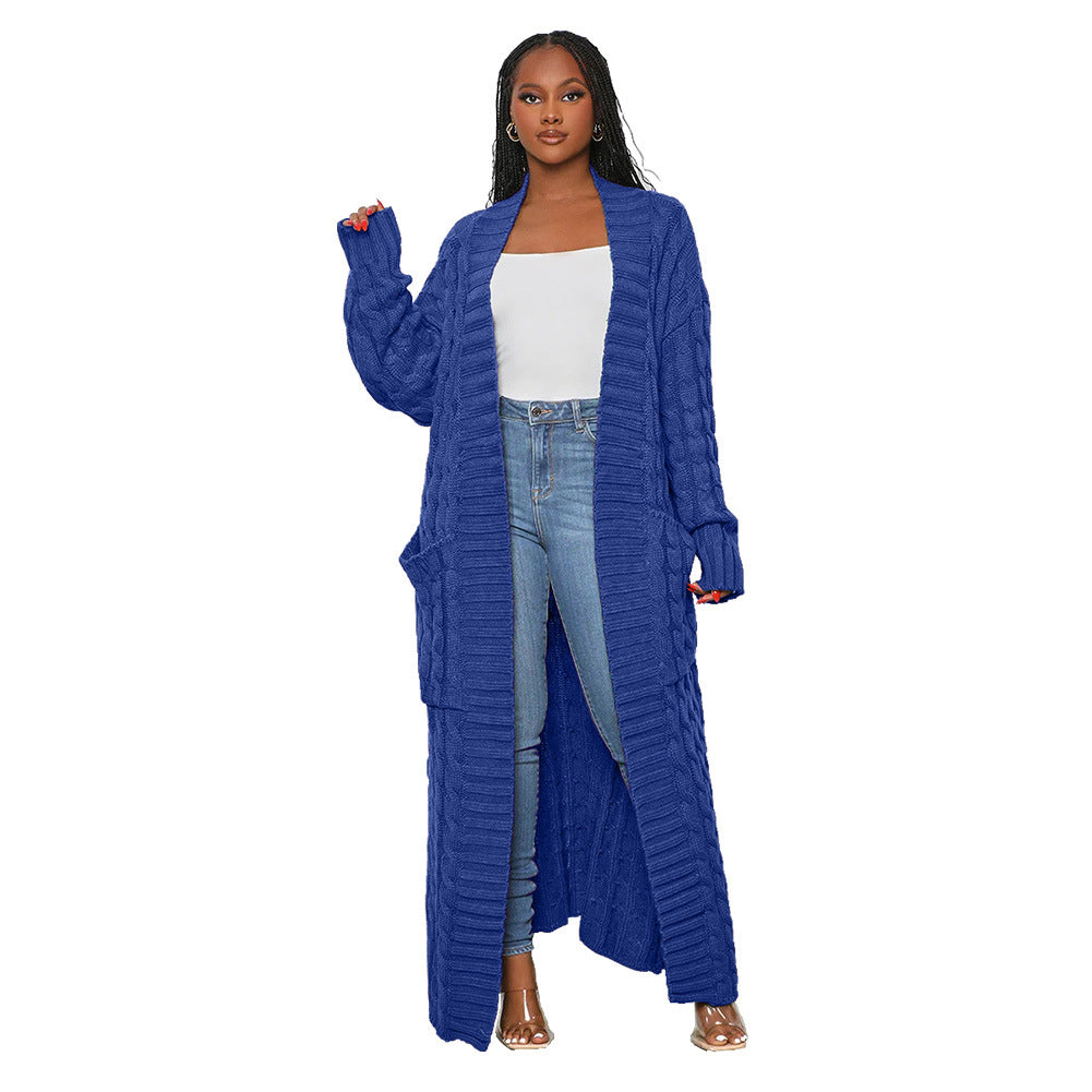 CBK: SHEENA Stylish Long Cable Knit Sweater