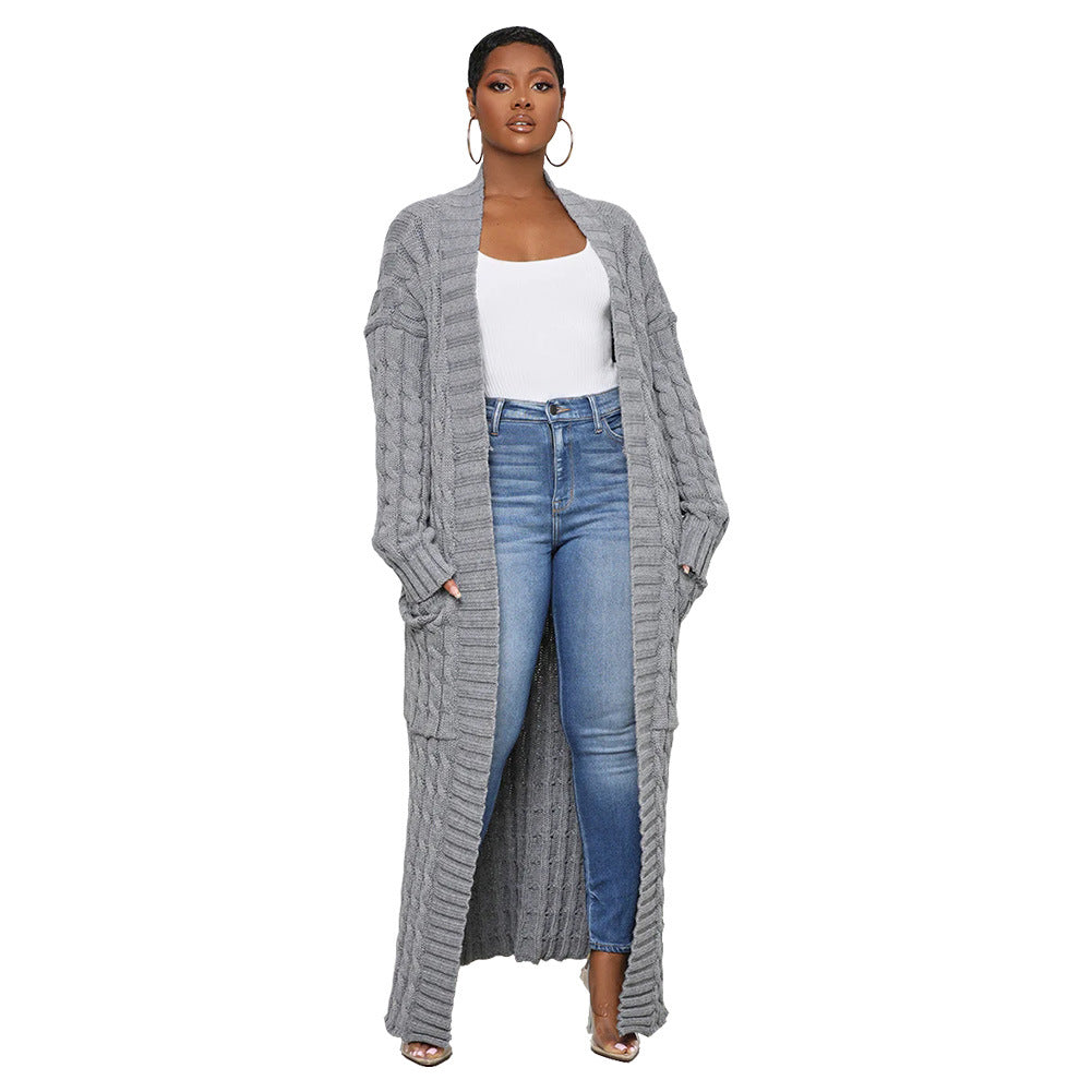 CBK: SHEENA Stylish Long Cable Knit Sweater