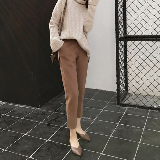 CBK: LEE Casual Straight Leg Cropped Trousers