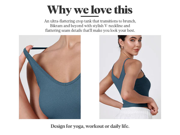 AMAZON: 3-Pack V-Neck Seamless Crop Tank