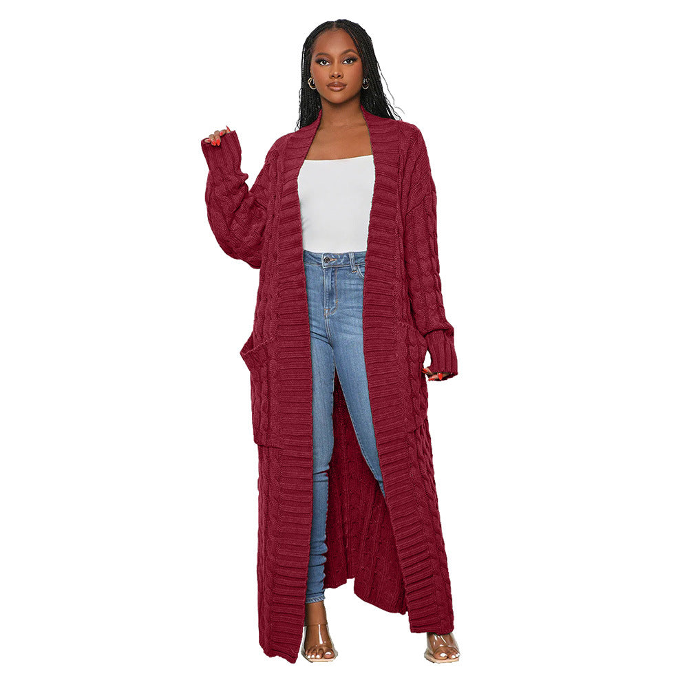 CBK: SHEENA Stylish Long Cable Knit Sweater