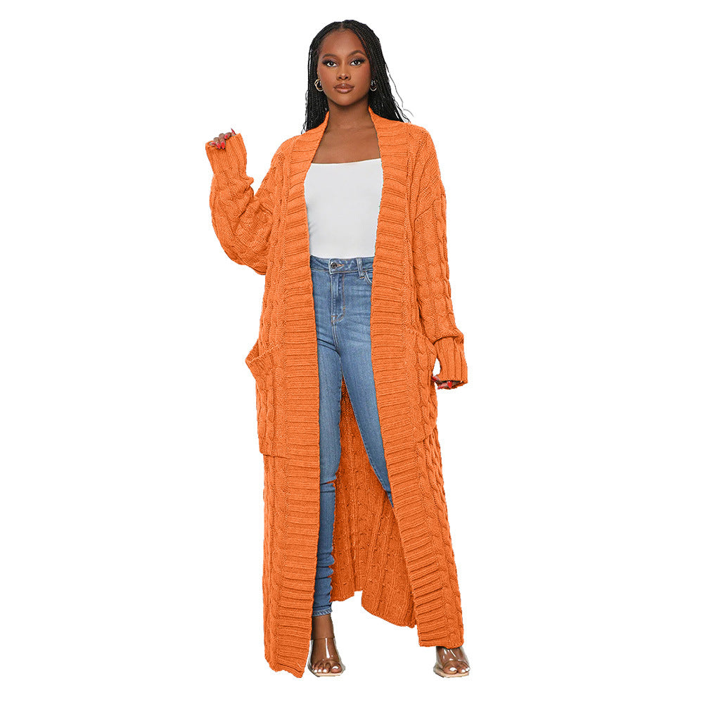 CBK: SHEENA Stylish Long Cable Knit Sweater