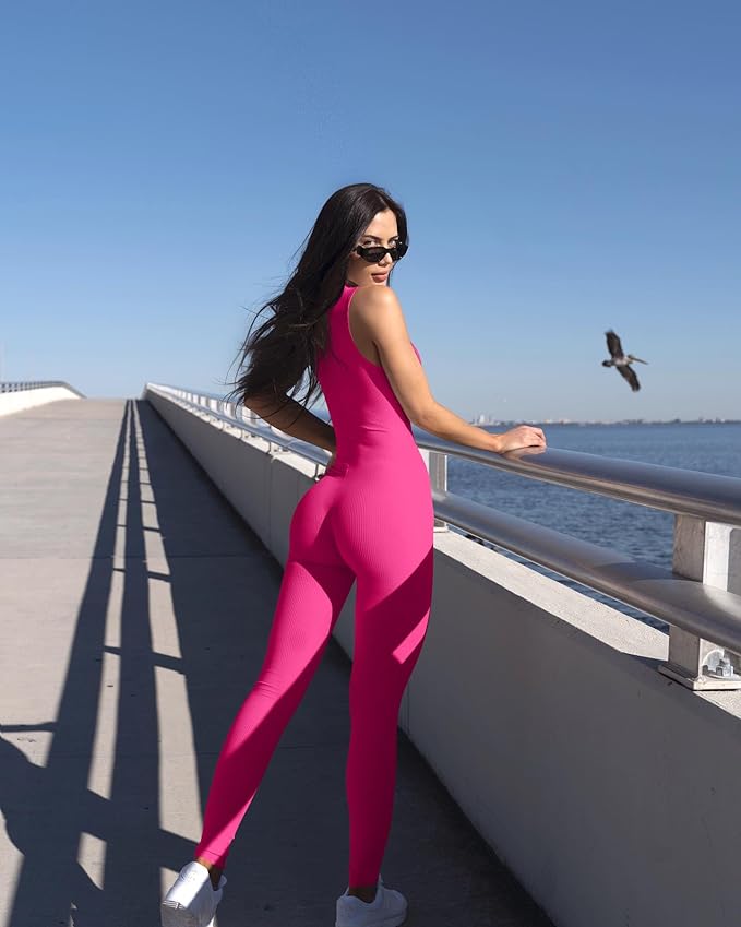 AMAZON: Ribbed Bodycon Yoga Jumpsuit