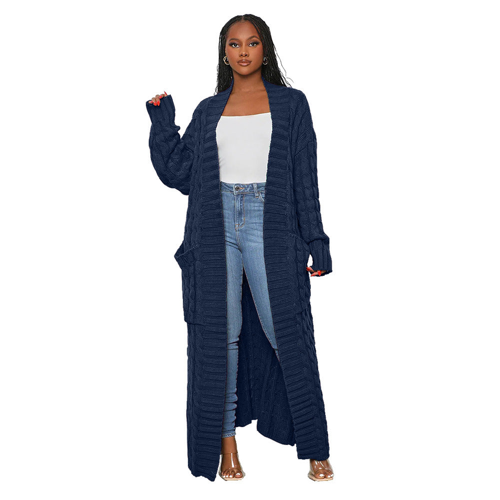CBK: SHEENA Stylish Long Cable Knit Sweater