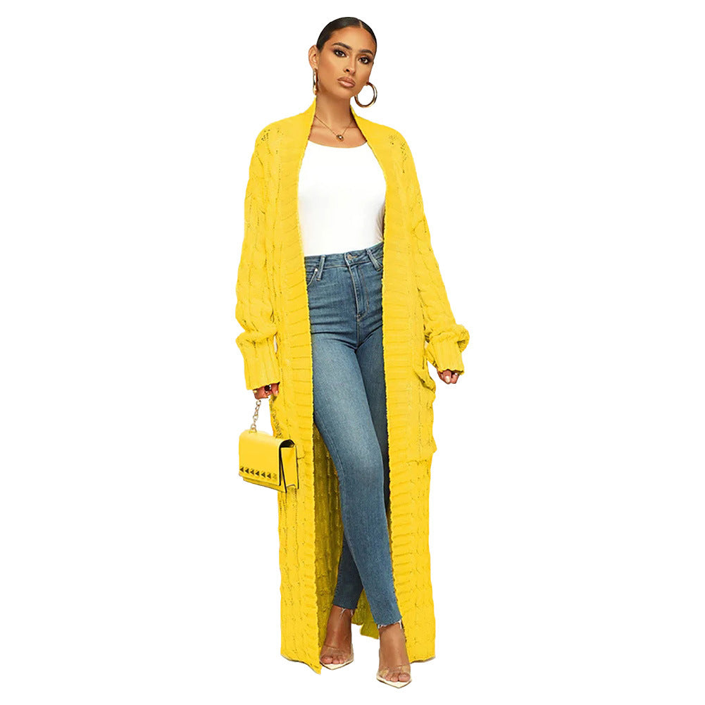 CBK: SHEENA Stylish Long Cable Knit Sweater