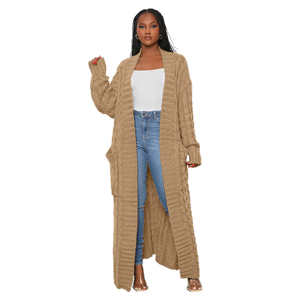 CBK: SHEENA Stylish Long Cable Knit Sweater