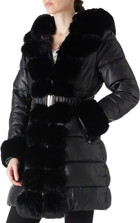 AMAZON: Fur Collar Hooded Puffer Coat (additional color)