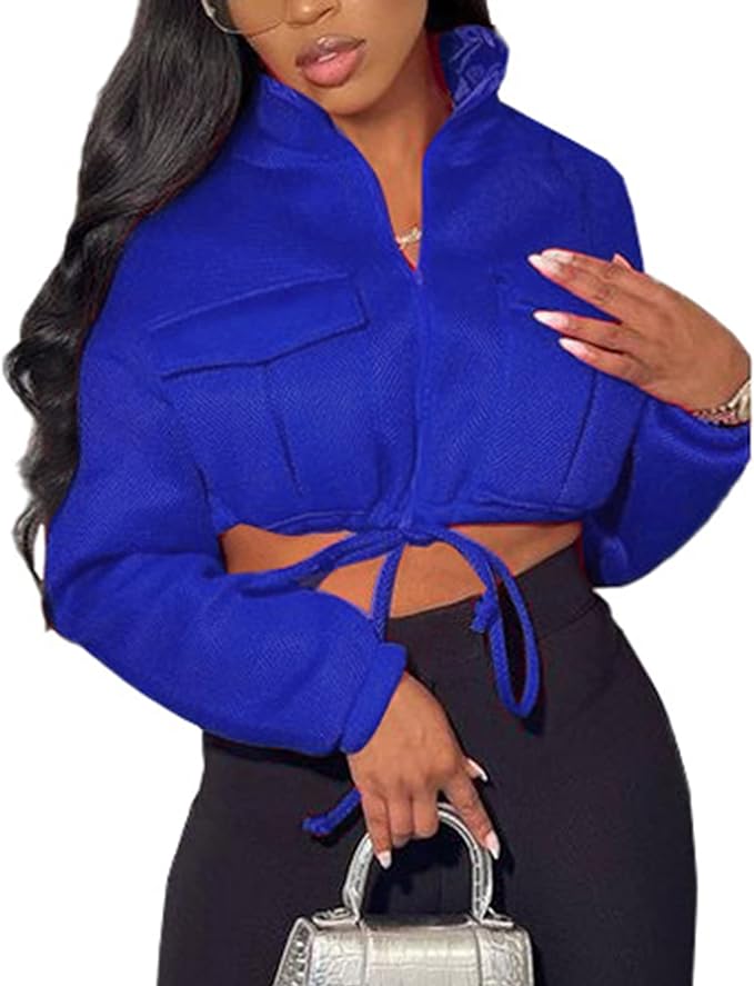 AMAZON: Casual Cropped Jacket with Drawstring
