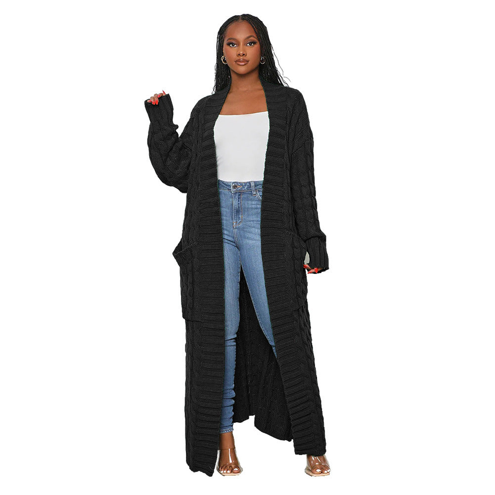 CBK: SHEENA Stylish Long Cable Knit Sweater