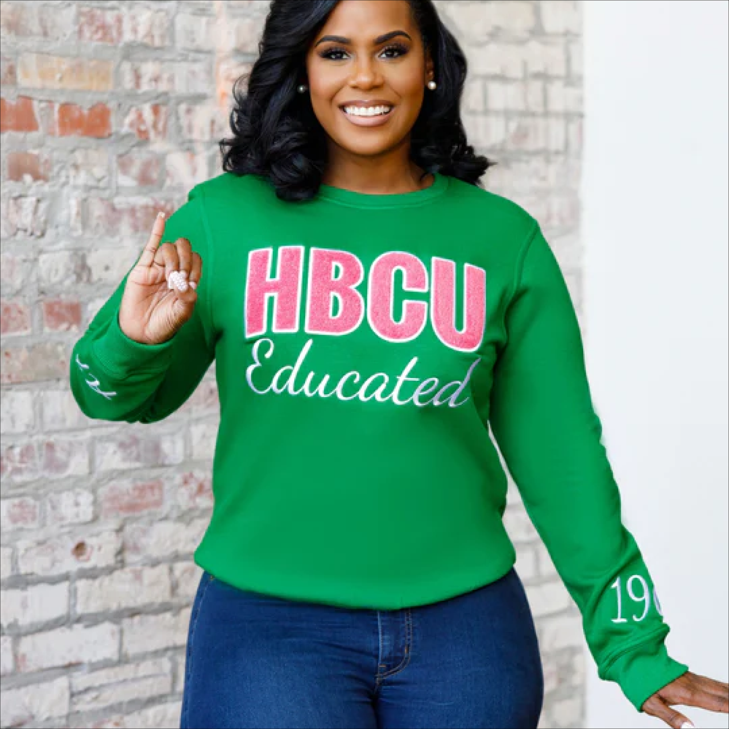 My Greek Boutique: HBCU AKA Educated Chenille Sweatshirt