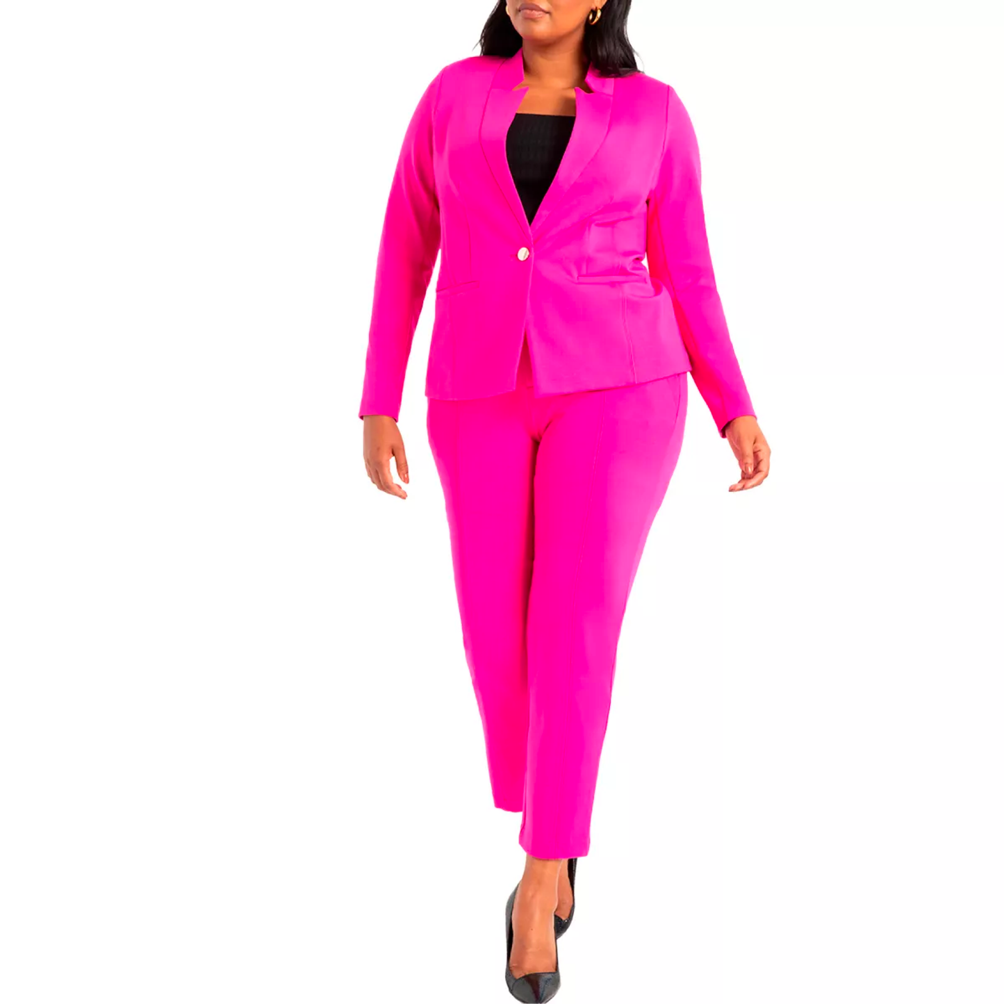 ELOQUII Women's Plus Size The Ultimate Stretch Suit Pintuck Pant (multiple colors)
