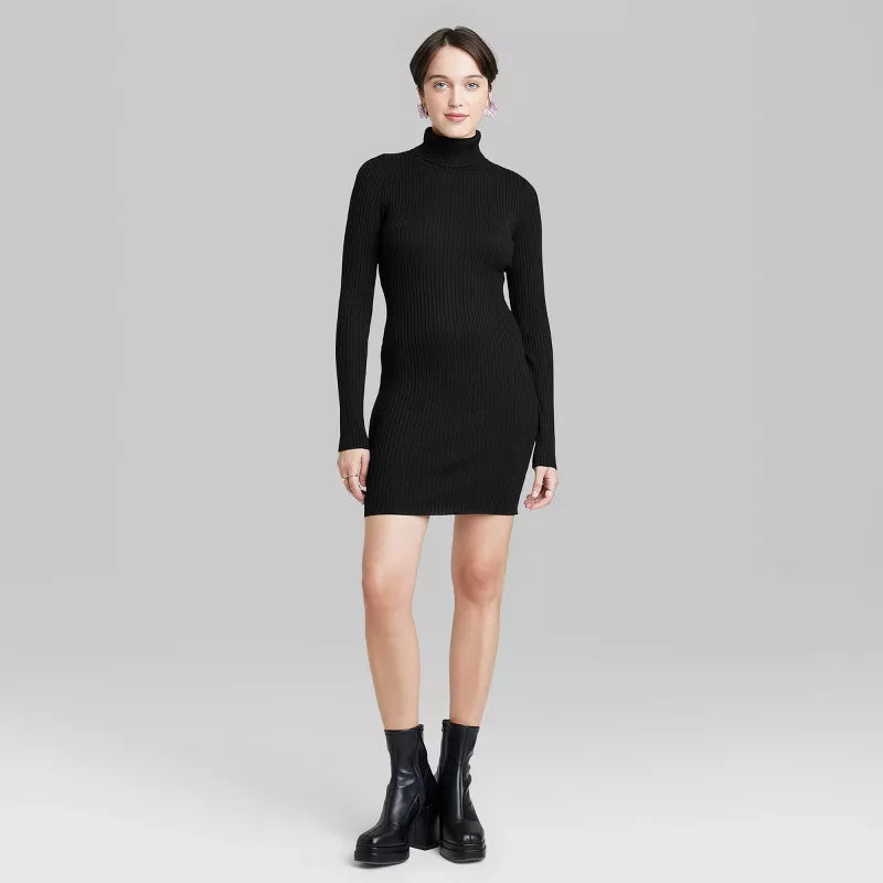 TARGET: Women's Long Sleeve Bodycon Mini Sweater Dress - Wild Fable™ (more colors)