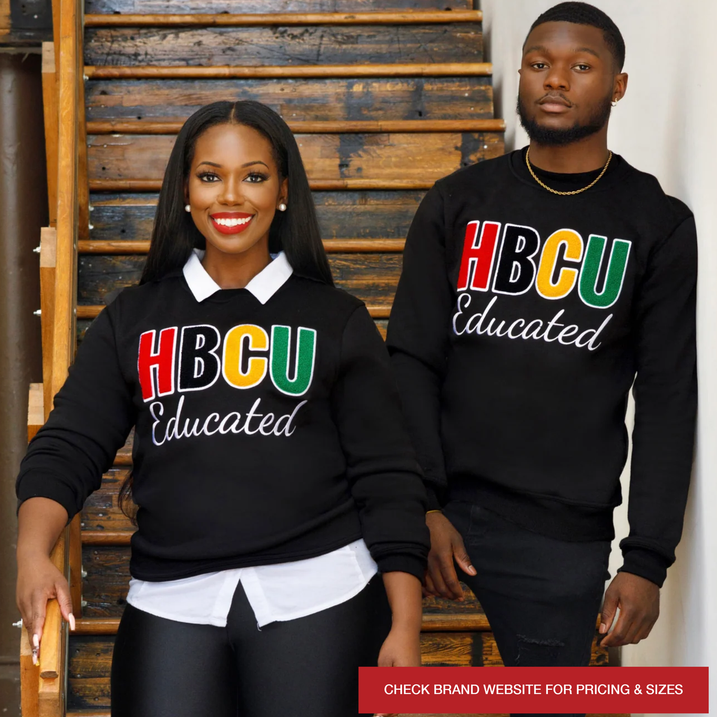 My Greek Boutique: HBCU Educated Chenille Sweatshirt (Unisex)