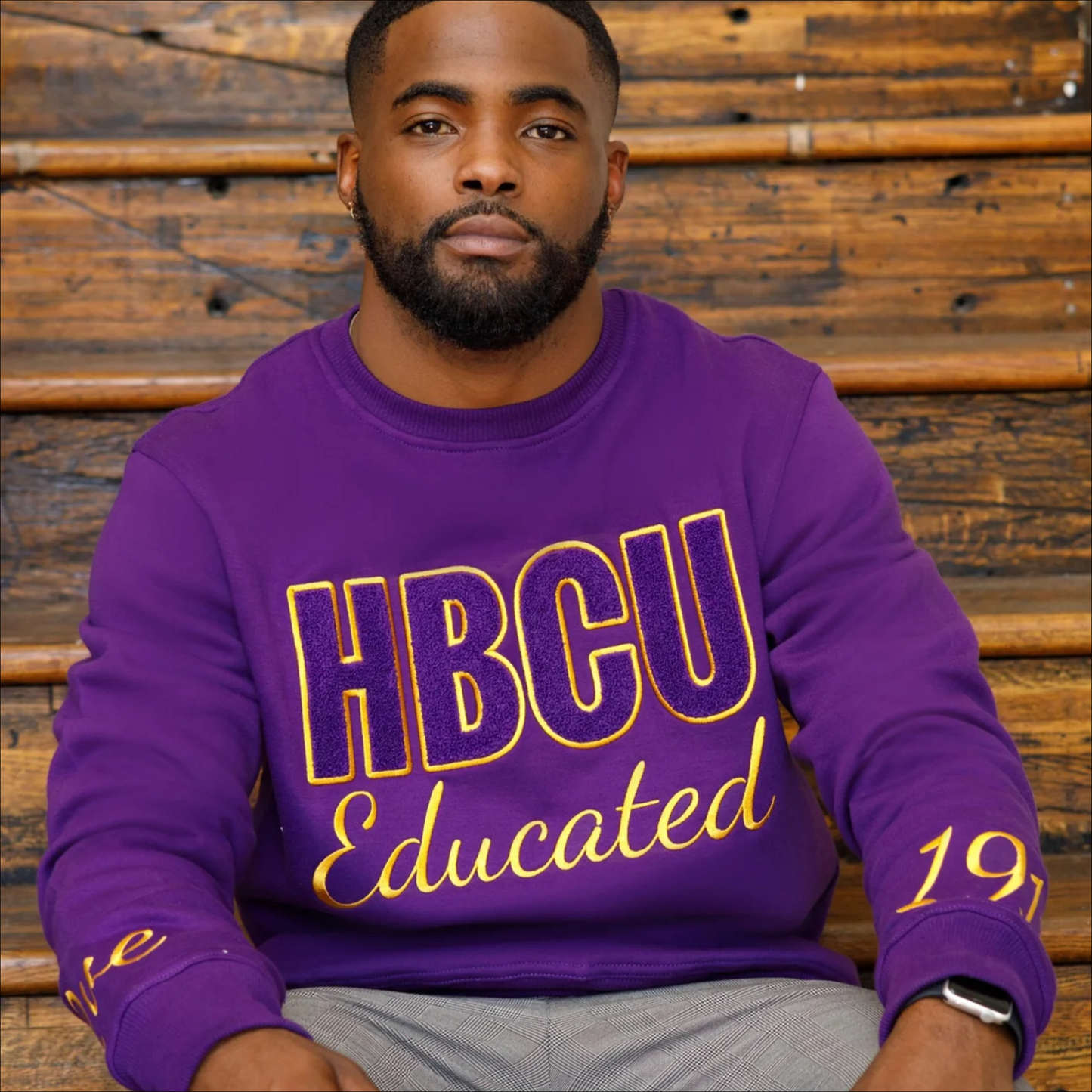 My Greek Boutique: HBCU Que Educated Chenille Sweatshirt