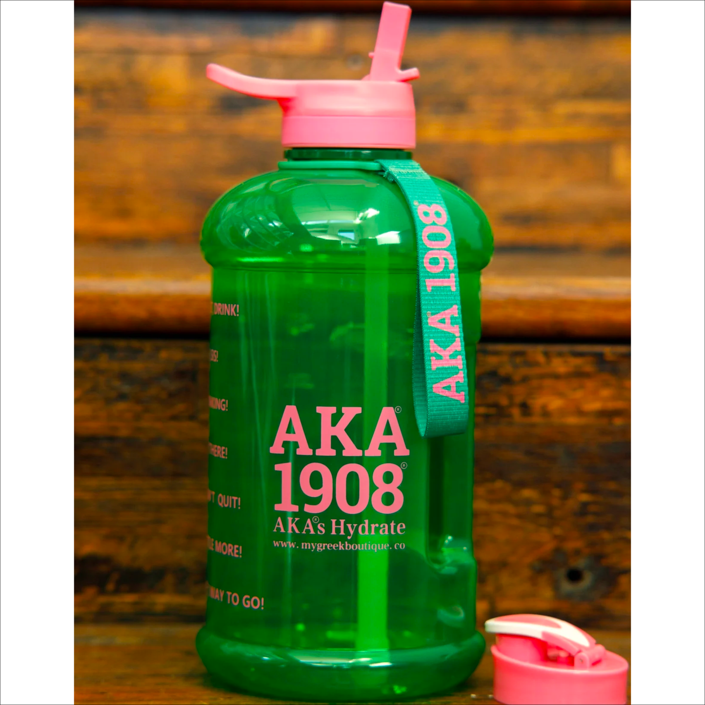 My Greek Boutique: ΑΚΑ 1908 Motivational Water Bottle