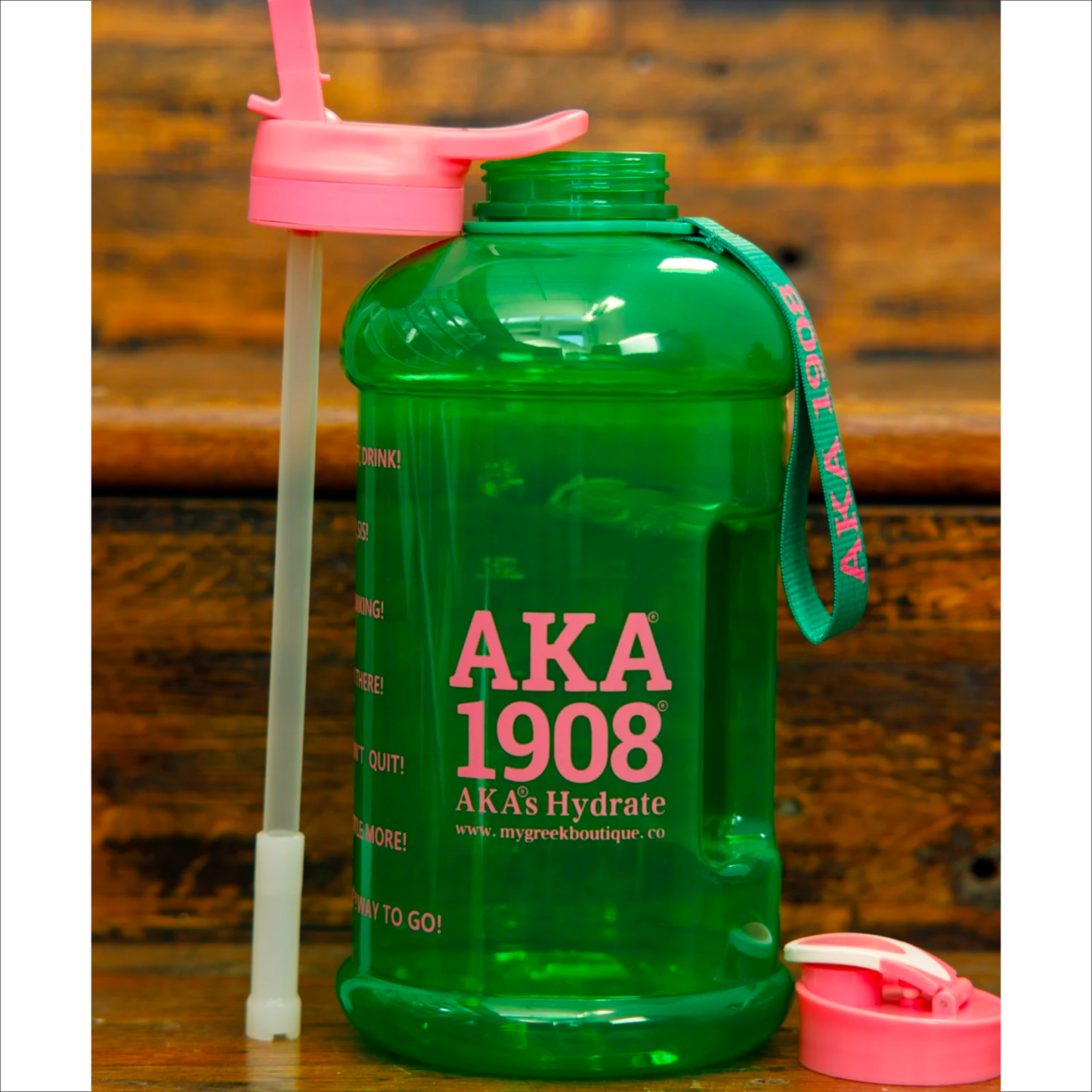 My Greek Boutique: ΑΚΑ 1908 Motivational Water Bottle