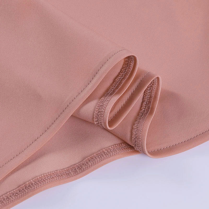 CBK: RACHEL Satin Cowl Neck Backless Mini Party Dress