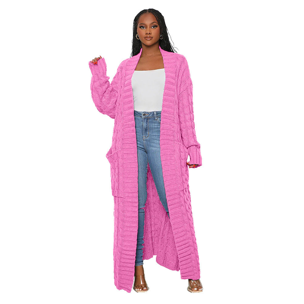 CBK: SHEENA Stylish Long Cable Knit Sweater