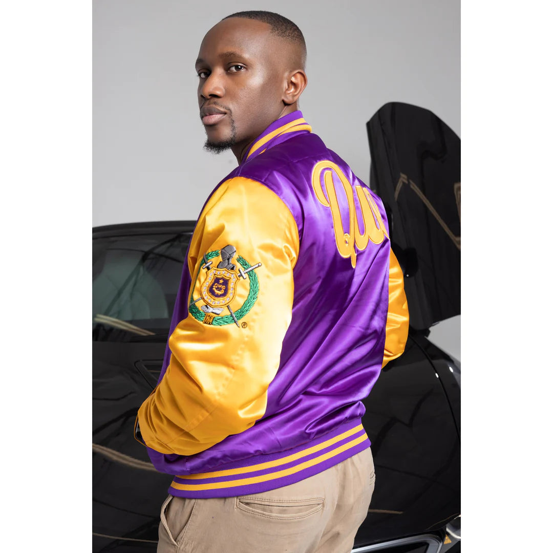 My Greek Boutique: 1911 Que Satin Bomber Jacket