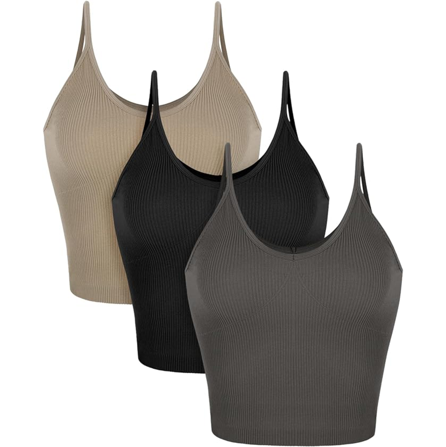 AMAZON: 3-Pack V-Neck Seamless Crop Tank