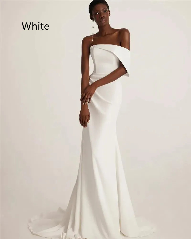 CBK: VICTORIA One-Shoulder Stretch Satin Wedding Dress