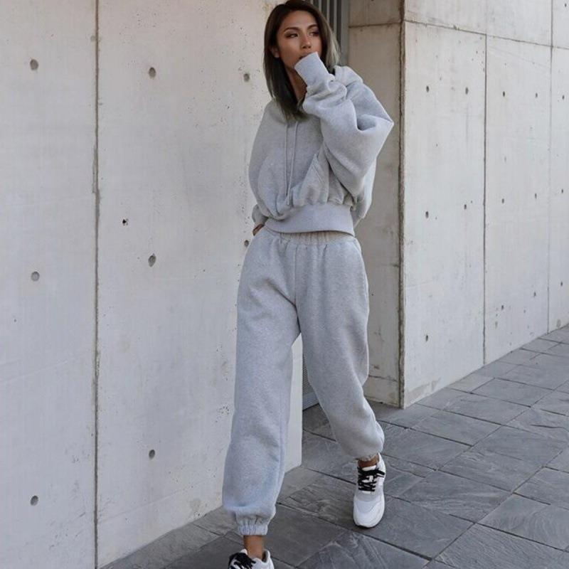 REAL CHILL Activewear Hoodie & Sweatpants - Model in Gray Suit