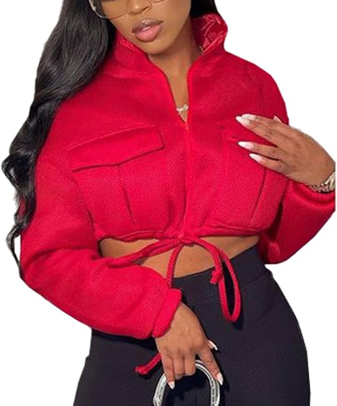 AMAZON: Casual Cropped Jacket with Drawstring