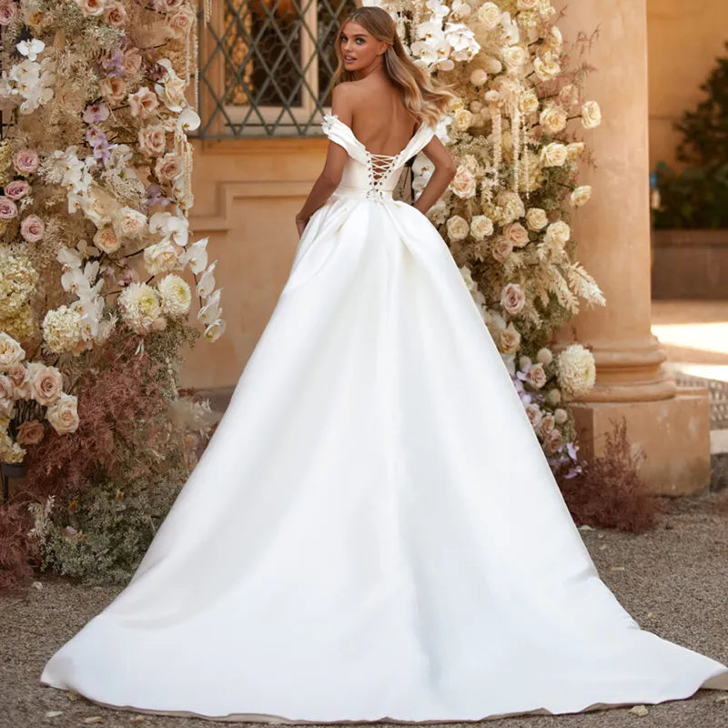 CBK: FLORA Off the Shoulder Floral Wedding Dress