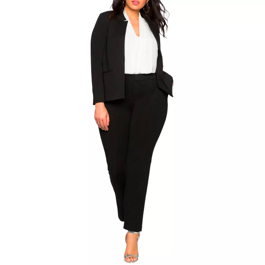ELOQUII Women's Plus Size The Ultimate Stretch Suit Pintuck Pant (multiple colors)