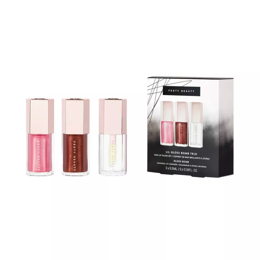 Fenty Snackz by Fenty Beauty by Rihanna Lil Gloss Bomb Trio Mini Lip Gloss Set - 2.515oz/3pc - Ulta Beauty