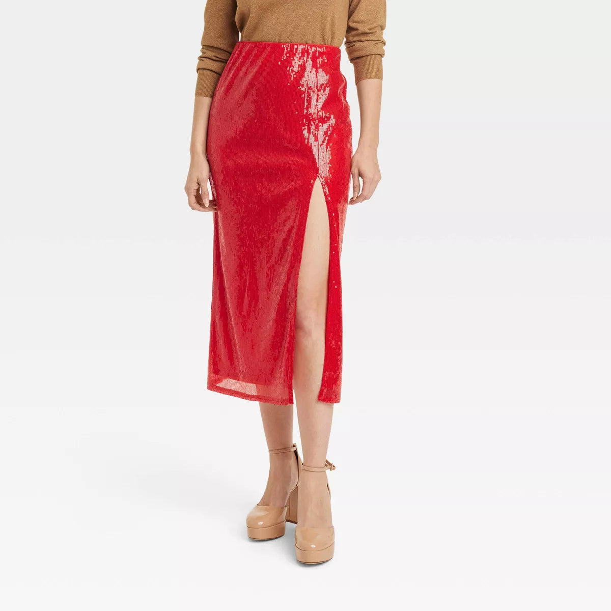 TARGET: Women's Sequin A-Line Midi Skirt - A New Day™ Red