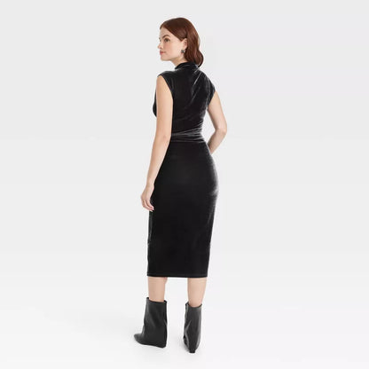 TARGET: Women's Velour Side Ruched Drapery Bodycon Dress - A New Day™