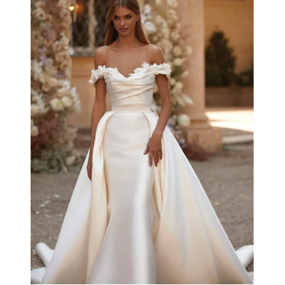 CBK: FLORA Off the Shoulder Floral Wedding Dress