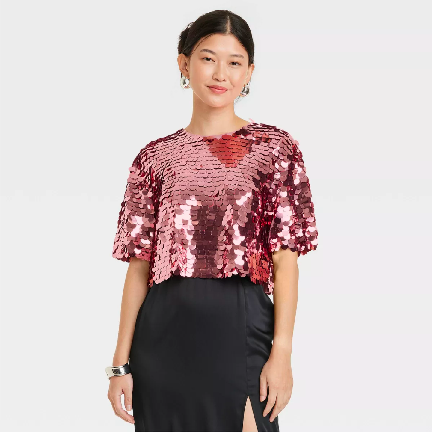 TARGET: Women's Short Sleeve Paillettes - A New Day™
