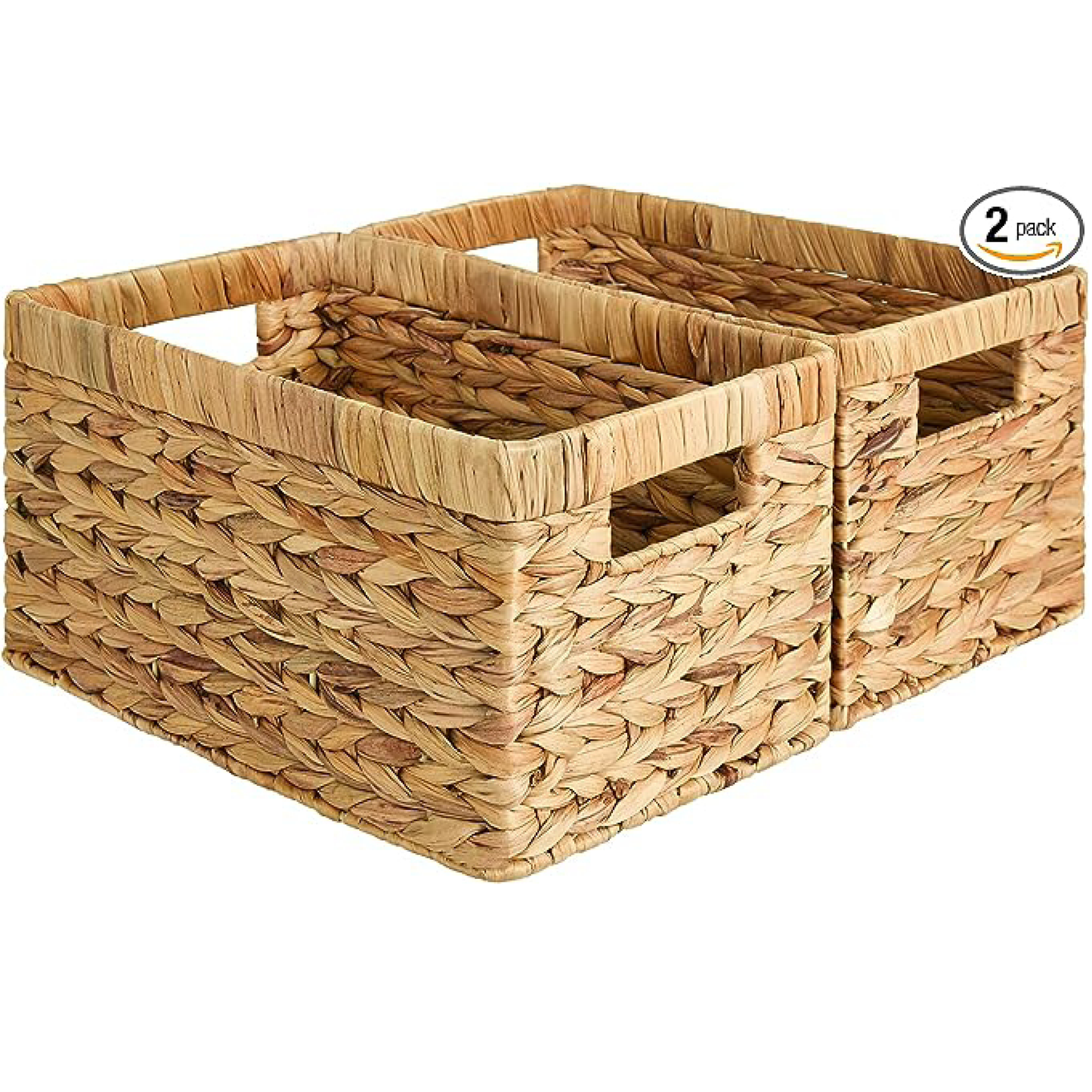 AMAZON: Wicker Storage Basket with Built-in Handles