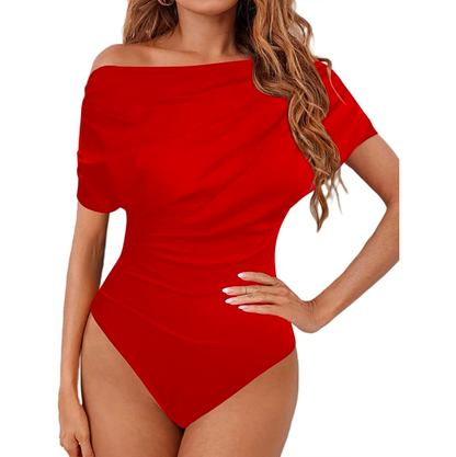 AMAZON: Off The Shoulder Ruched Bodysuit (more colors)