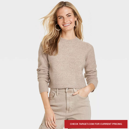 TARGET: Crew Neck Cashmere-Like Pullover Sweater (more colors)
