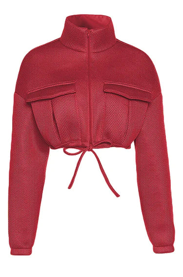 AMAZON: Casual Cropped Jacket with Drawstring