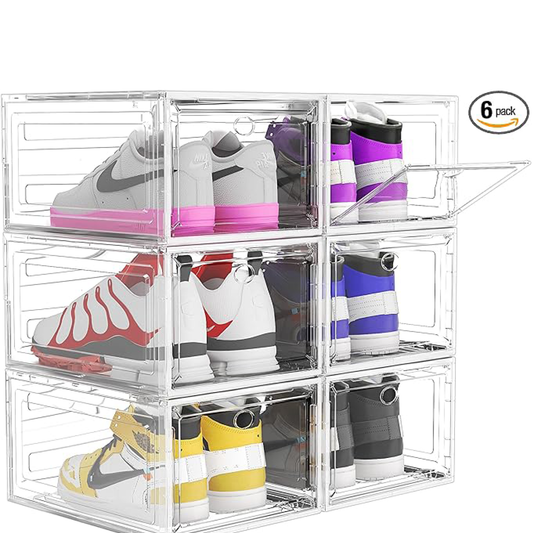 AMAZON: Shoe Organizer with Magnetic Front Door - 6 Pack