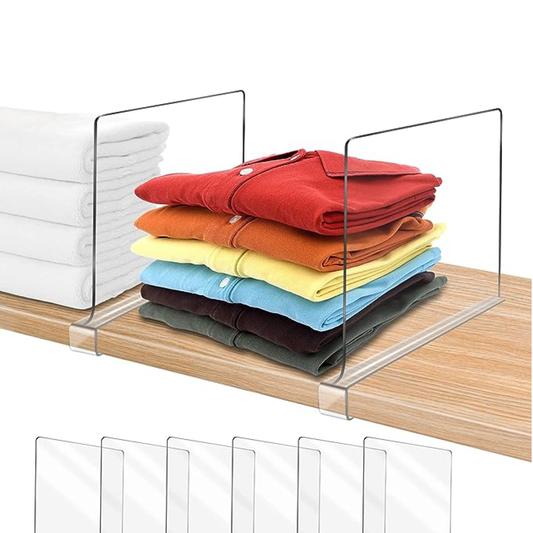 AMAZON: Acrylic Shelf Dividers - 6 pack